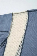 Long Sleeve Tops Boho Crochet High-Low Loose Top