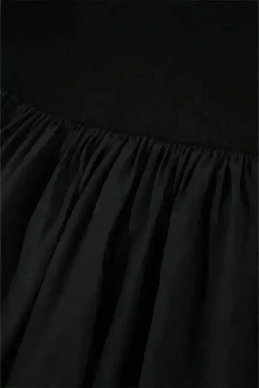 Long Sleeve Tops Elegant Noir Peplum Top