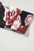 Long Sleeve Tops Floral Slim-Fit Mesh Top