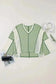 Long Sleeve Tops Grass Green / S / 60%Polyester+35%Cotton+5%Elastane Boho Crochet High-Low Loose Top