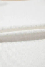 Long Sleeve Tops Mesh Sleeve Ribbed Slim Top