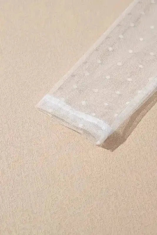 Long Sleeve Tops Mesh Sleeve Ribbed Slim Top