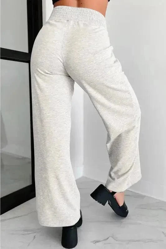 Lounge Pants CloudSoft Wide-Leg Lounge Pants - Light Grey
