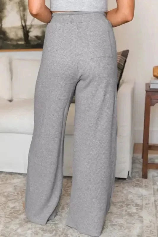 Lounge Trousers Relax & Rise Waffle Knit Trousers