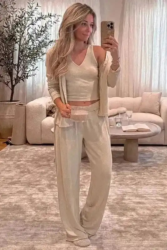 Loungewear 3-Piece Loungewear Set Cozy Knit