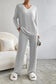 Loungewear Apricot Ribbed Lounge Set for Relaxed Style