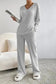 Loungewear Apricot Ribbed Lounge Set for Relaxed Style