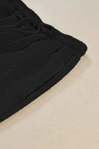 Loungewear Black Ultra Loose Textured 2pcs Slouchy Outfit