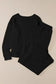 Loungewear Black Ultra Loose Textured 2pcs Slouchy Outfit