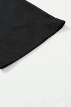 Loungewear Black Ultra Loose Textured 2pcs Slouchy Outfit