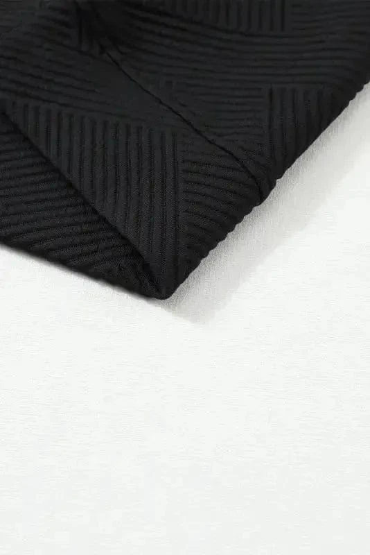 Loungewear Black Ultra Loose Textured 2pcs Slouchy Outfit