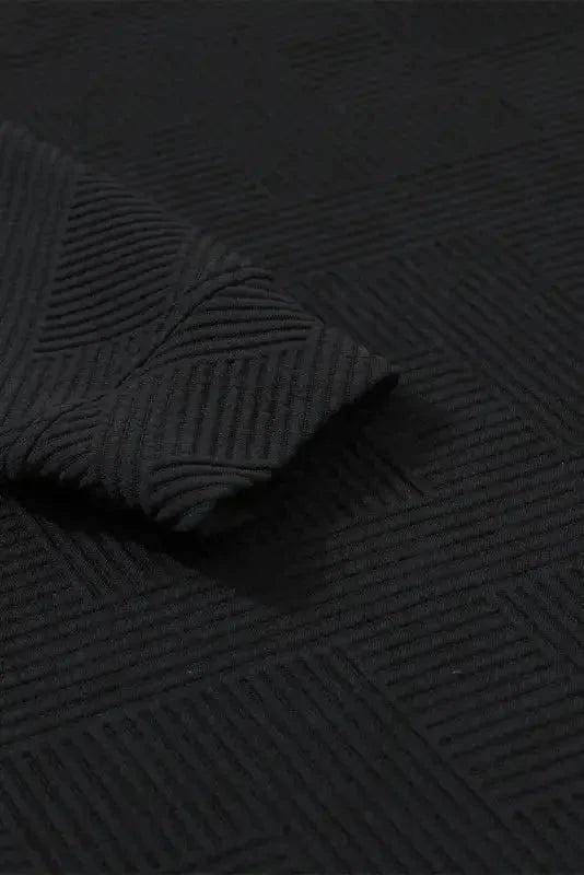 Loungewear Black Ultra Loose Textured 2pcs Slouchy Outfit