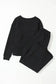 Loungewear Black Ultra Loose Textured 2pcs Slouchy Outfit
