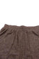 Loungewear Brown Ribbed Knit Collared Henley Top and Pants Lounge Outfit