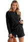 Loungewear Fashionfitz Black Textured Loungewear Set for Women