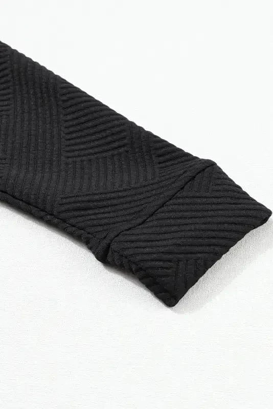 Loungewear Fashionfitz Black Textured Loungewear Set for Women