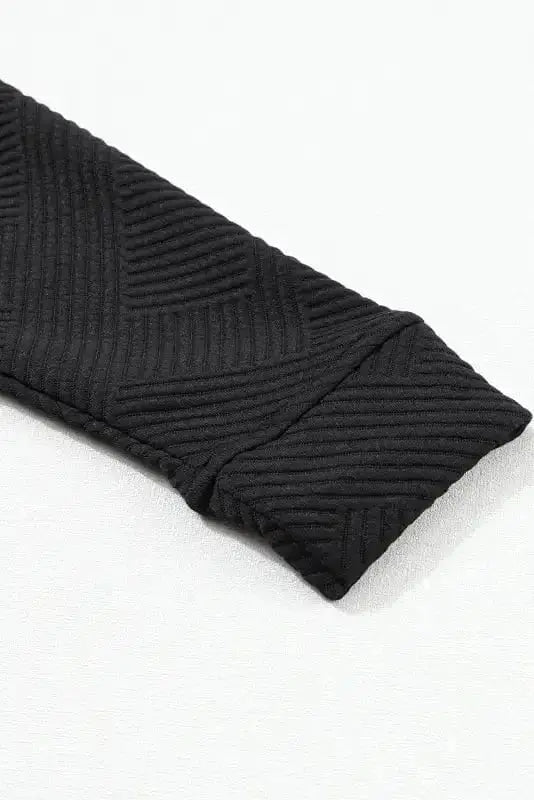 Loungewear Fashionfitz Black Textured Loungewear Set for Women