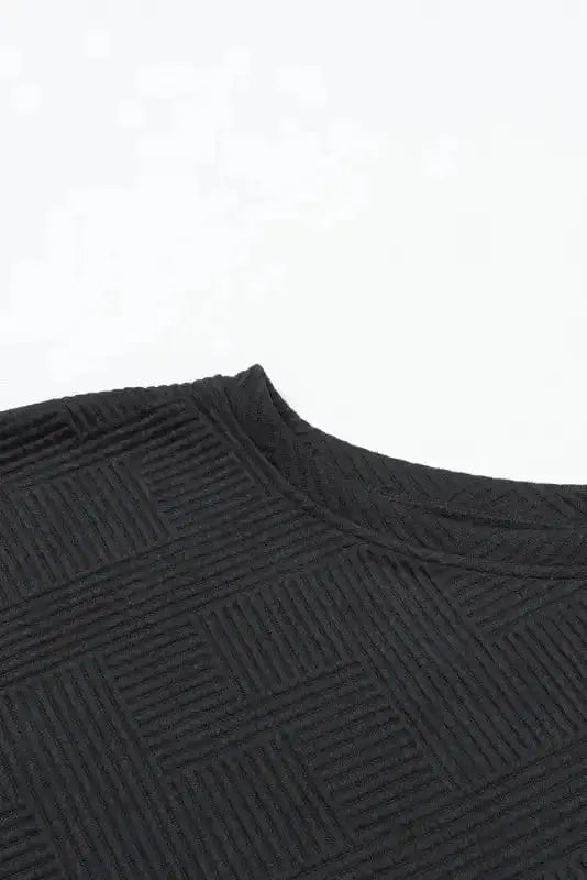 Loungewear Fashionfitz Black Textured Loungewear Set for Women