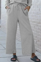 Loungewear Fashionfitz Black Textured Loungewear Set for Women