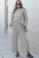 Loungewear Fashionfitz Black Textured Loungewear Set for Women