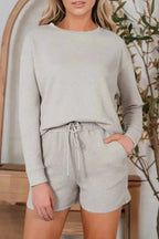 Loungewear Fashionfitz Gray Textured Lounge Set for Comfort
