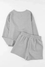 Loungewear Fashionfitz Gray Textured Lounge Set for Comfort