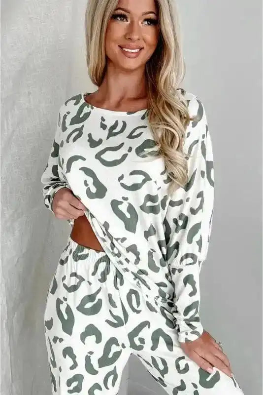 Loungewear Leopard Luxe Loungewear Set