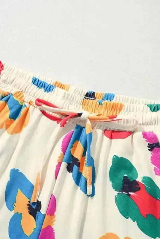 Loungewear Savannah Sunset: Apricot Leopard Lounge Set