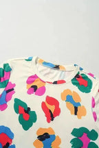 Loungewear Savannah Sunset: Apricot Leopard Lounge Set