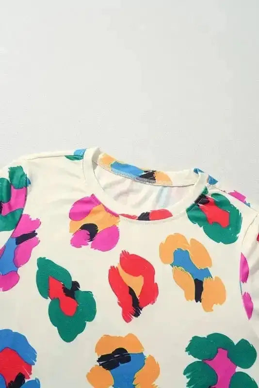 Loungewear Savannah Sunset: Apricot Leopard Lounge Set