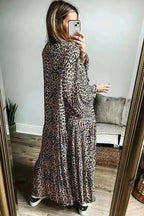 Maxi Dresses Apricot Leopard Maxi - Elegance Unleashed
