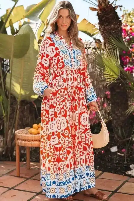 Maxi Dresses Boho Chic Mosaic Maxi Dress