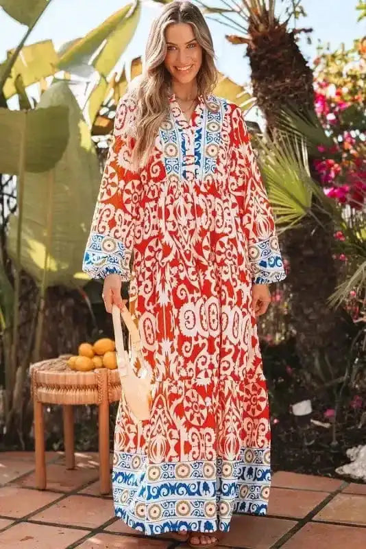 Maxi Dresses Boho Chic Mosaic Maxi Dress