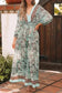 Maxi Dresses Boho Floral Maxi Dress - Open Back