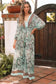 Maxi Dresses Boho Floral Maxi Dress - Open Back