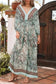 Maxi Dresses Boho Floral Maxi Dress - Open Back