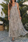 Maxi Dresses Brown Leopard Maxi Dress - Halter Neck Backless Ruffled Hem