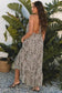 Maxi Dresses Brown Leopard Maxi Dress - Halter Neck Backless Ruffled Hem