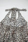 Maxi Dresses Brown Leopard Maxi Dress - Halter Neck Backless Ruffled Hem