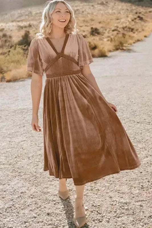 Maxi Dresses Empire Grace Velvet Maxi Dress