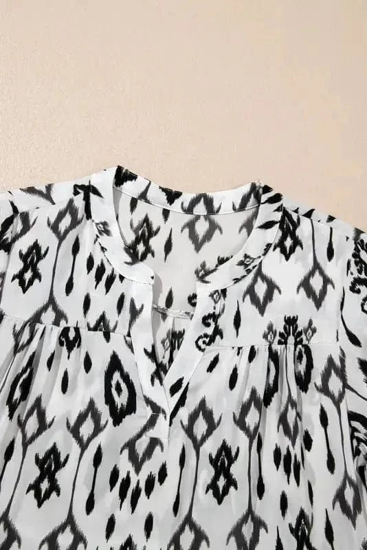 Maxi Dresses GeoContrast Maxi Dress – Monochrome Western Print