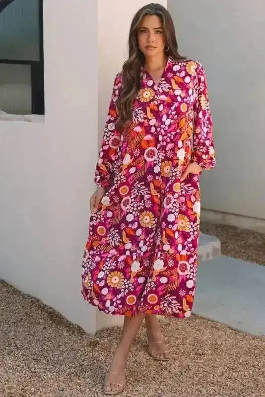 Maxi Dresses Lavender Elegance Tiered Maxi Dress