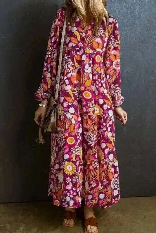 Maxi Dresses Lavender Elegance Tiered Maxi Dress