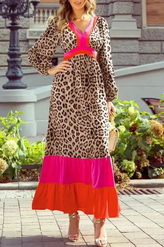 Maxi Dresses Leopard Mosaic Maxi Dress