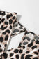 Maxi Dresses Leopard Open Back Maxi Dress - V Neck Cinched High Waist