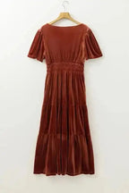Maxi Dresses Luxe Velvet Tiered Maxi - Elegance Redefined