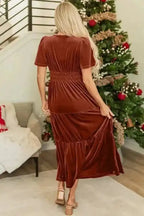Maxi Dresses Luxe Velvet Tiered Maxi - Elegance Redefined