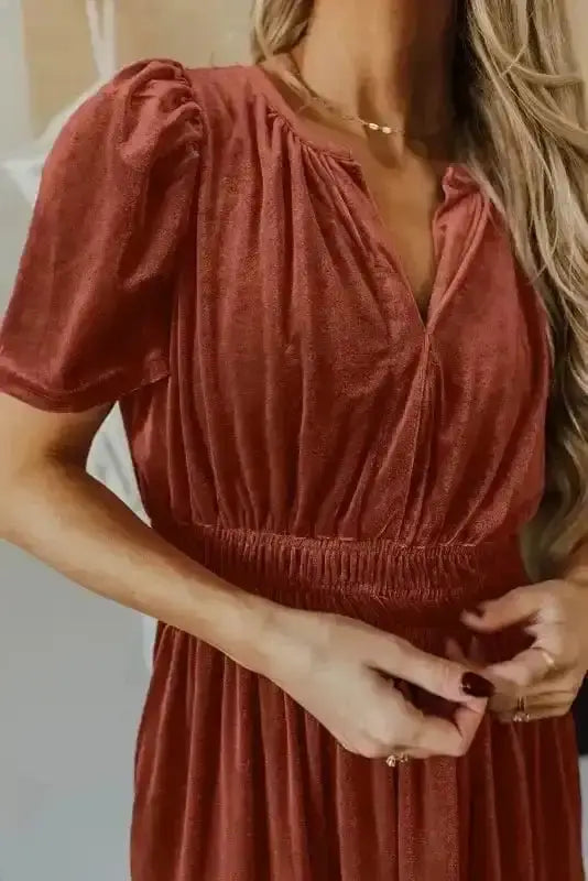 Maxi Dresses Luxe Velvet Tiered Maxi - Elegance Redefined
