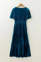 Maxi Dresses Luxe Velvet Tiered Maxi - Elegance Redefined