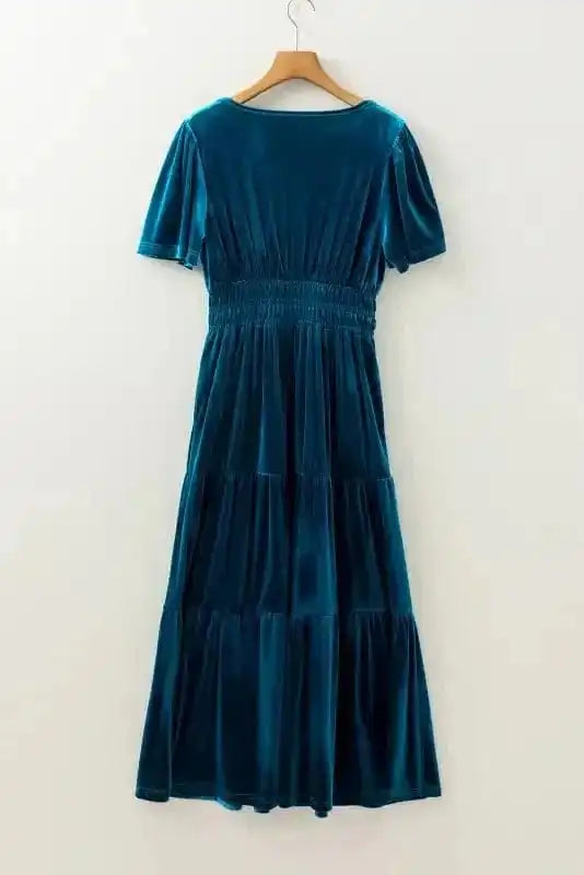 Maxi Dresses Luxe Velvet Tiered Maxi - Elegance Redefined